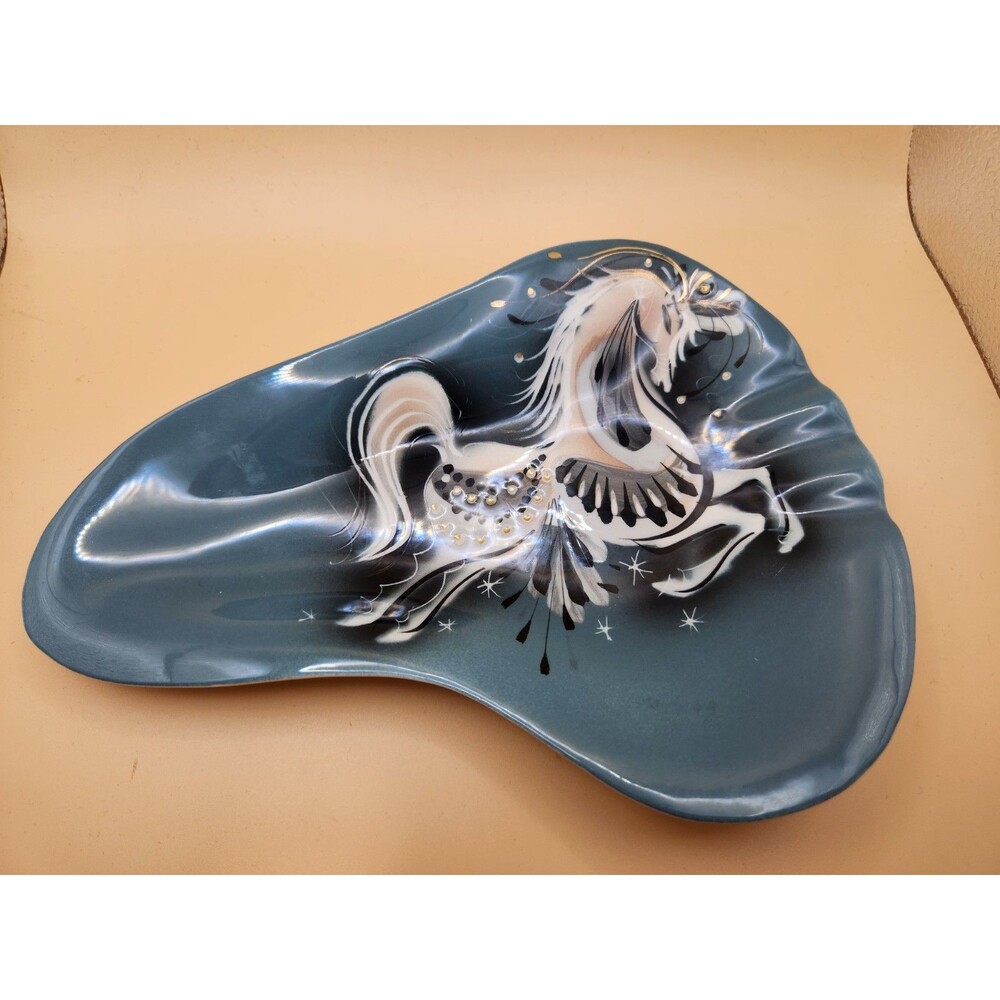 Vintage Sascha Brastoff Star Steed Horse Dish Ashtray F2 MCM California Pottery